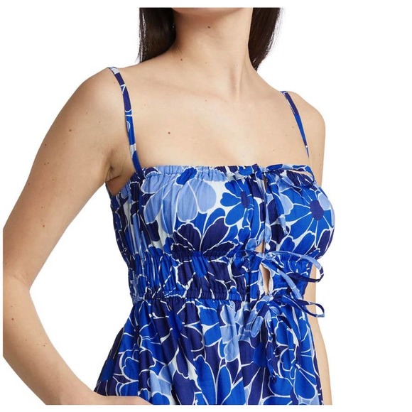 Faithfull the Brand Adalyn Floral Cotton Midi-Dress, MULTIPLE -- NWT - Picture 5 of 15